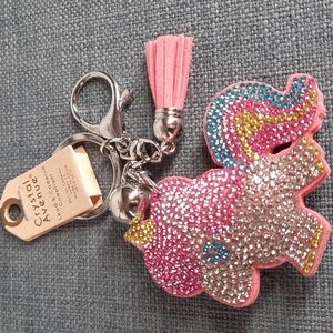 Cartoon Unicorn Crystal Rhinestone Keychain Purse Charm Backpack Clip Gift